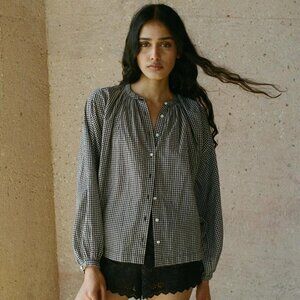 Doen Jane Top - La Maddalena Gingham, XS